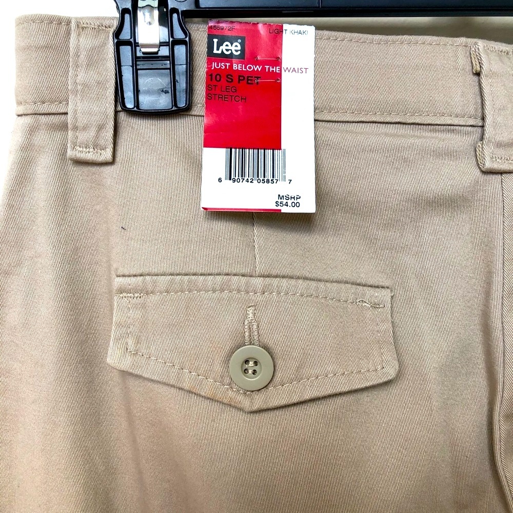Lee light khaki cotton casual pant $54